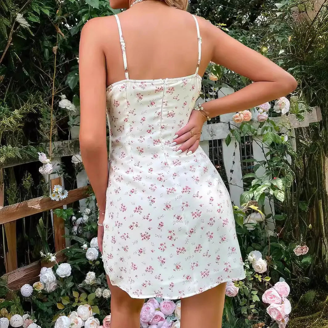 Lace Slim Solid Party Gothic Mini Dress