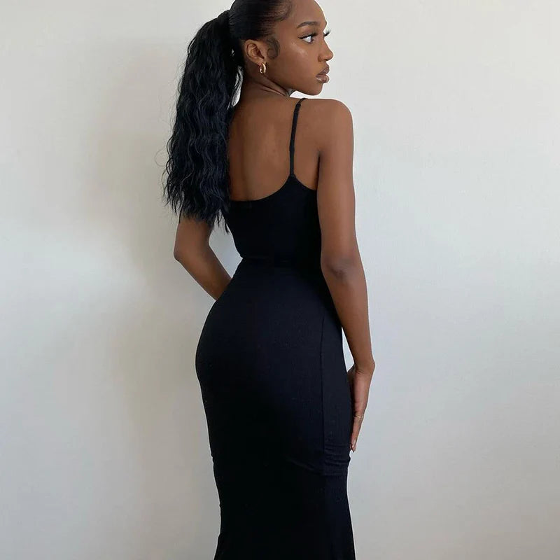 Sleeveless Backless Slim Maxi Dress