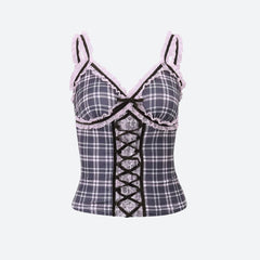 Y2K Plaid Cami Top
