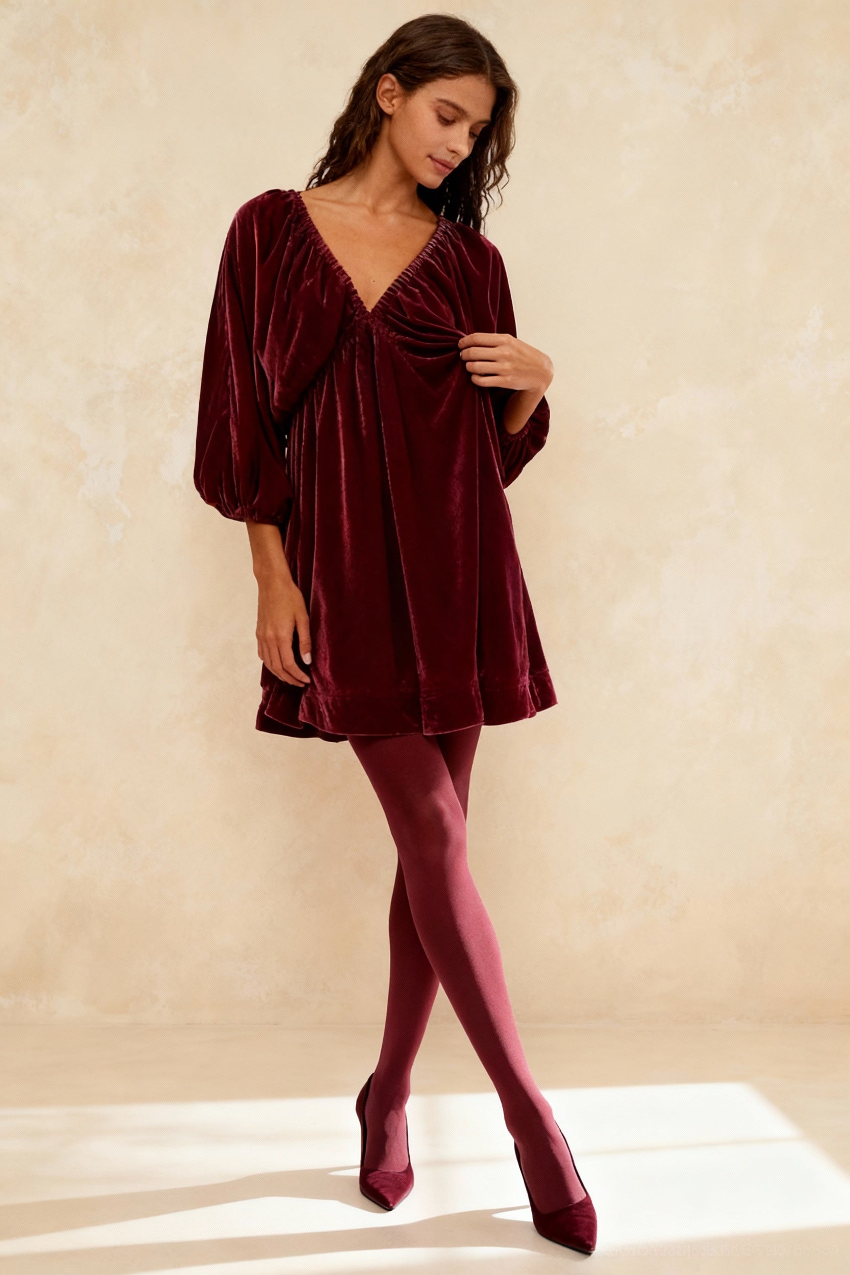 Portia Velvet Stylish Mini Dress