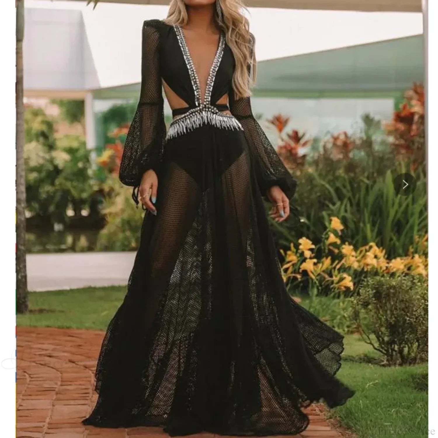 Floral Long Sleeve Beach Kimono Cover Up